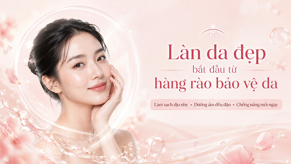 làn da đẹp bắt đầu từ hàng rào bảo vệ da khỏe mạnh