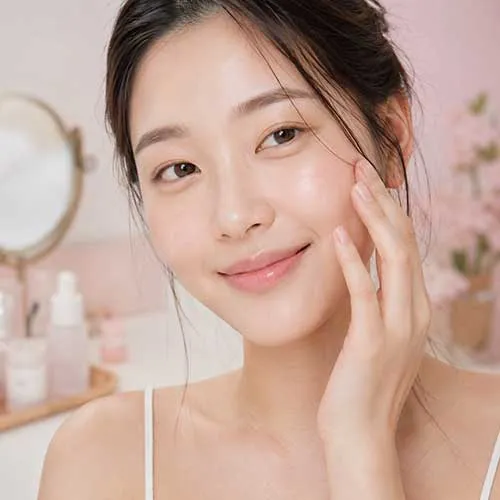 ảnh đại diện chăm sóc da tối giản cho phụ nữ yêu làn da tự nhiên